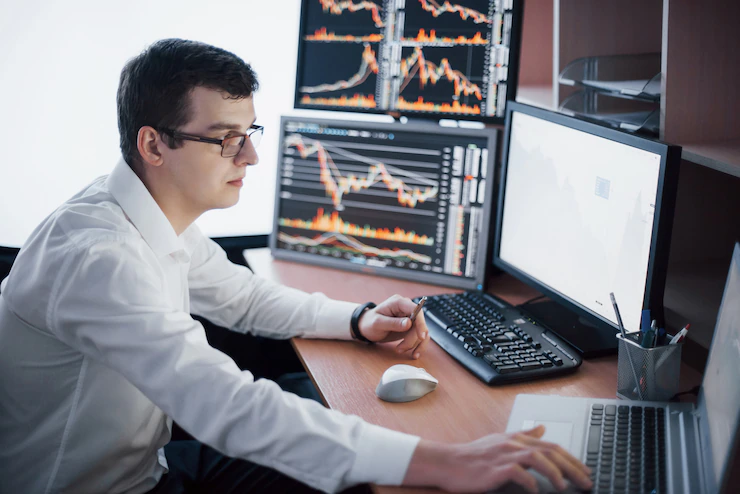 A man is running Backtest Trading is running 